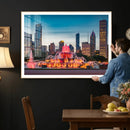 Chicago Wall Art Canvas Print - Chicago City Downtown Night by MyGreatCanvas | Canvas Wall Art Prints | Photo Prints & Wall Decor