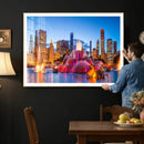 Chicago Wall Art Canvas Print, Chicago City Downtown Night by MyGreatCanvas | Canvas Wall Art Prints | Photo Prints & Wall Decor