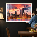 Chicago Wall Art Canvas Print - Chicago City Downtown Night by MyGreatCanvas | Canvas Wall Art Prints | Photo Prints & Wall Decor