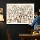 Farmhouse Texas Longhorn Wall Art Canvas Print - Abstract by MyGreatCanvas | Canvas Wall Art Prints | Photo Prints & Wall Decor
