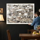 Texas Longhorn Cow Farmhouse Animals Wall Art Canvas Print - by MyGreatCanvas | Canvas Wall Art Prints | Photo Prints & Wall Decor
