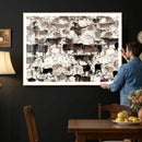 Abstract Texas Longhorn Print - Longhorn Herd Print for by MyGreatCanvas | Canvas Wall Art Prints | Photo Prints & Wall Decor