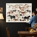 Wild Horses Wall Art Canvas Print - Abstract Farm Longhorn by MyGreatCanvas | Canvas Wall Art Prints | Photo Prints & Wall Decor