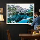 Alpine Mountain Lake Wall Art Canvas Print – Turquoise by MyGreatCanvas | Canvas Wall Art Prints | Photo Prints & Wall Decor