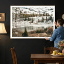 Snowy Mountain Landscape Wall Art Canvas Print, Alpine Pine by MyGreatCanvas | Canvas Wall Art Prints | Photo Prints & Wall Decor