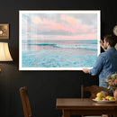 Ocean Wave Wall Art Canvas Print, Pastel Surf Seascape by MyGreatCanvas | Canvas Wall Art Prints | Photo Prints & Wall Decor