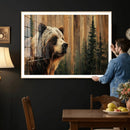 Grizzly Bear Wall Art Canvas Print, Rustic Wildlife Bear by MyGreatCanvas | Canvas Wall Art Prints | Photo Prints & Wall Decor