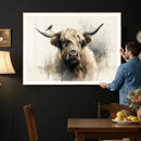 Abstract Highland Cow Wall Art Canvas Print, Rustic Farm by MyGreatCanvas | Canvas Wall Art Prints | Photo Prints & Wall Decor