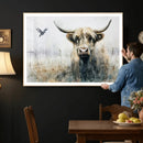 Abstract Highland Cow Animal Wall Art Canvas Print by MyGreatCanvas | Canvas Wall Art Prints | Photo Prints & Wall Decor