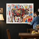 Texas Bull Wall Art Canvas Print, Abstract Graffiti Bull by MyGreatCanvas | Canvas Wall Art Prints | Photo Prints & Wall Decor