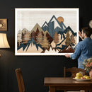 Wood Style Mountain Wall Art Canvas Print, Layered Wood by MyGreatCanvas | Canvas Wall Art Prints | Photo Prints & Wall Decor