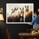 Wild Horse Herd Wall Art Canvas Print, Natural Horse by MyGreatCanvas | Canvas Wall Art Prints | Photo Prints & Wall Decor