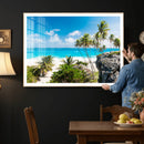 Tropical Beach Wall Art Canvas Print, Palm Tree Ocean by MyGreatCanvas | Canvas Wall Art Prints | Photo Prints & Wall Decor