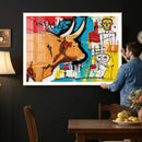 Basquiat Style Bull Graffiti Wall Art Canvas Print, Street by MyGreatCanvas | Canvas Wall Art Prints | Photo Prints & Wall Decor