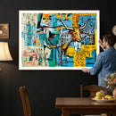 Basquiat Style Bird Bull Graffiti Wall Art Canvas Print, by MyGreatCanvas | Canvas Wall Art Prints | Photo Prints & Wall Decor