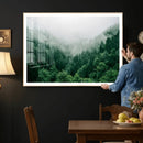 Misty Pine Forest Wall Art Canvas Print, Foggy Evergreen by MyGreatCanvas | Canvas Wall Art Prints | Photo Prints & Wall Decor