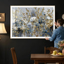 Abstract Floral Wall Art Canvas Print – Gold and Blue by MyGreatCanvas | Canvas Wall Art Prints | Photo Prints & Wall Decor