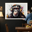 Dj Monkey Wall Art Canvas Print – Colorful Pop Art Banksy by MyGreatCanvas | Canvas Wall Art Prints | Photo Prints & Wall Decor