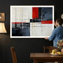 Navy Red Abstract Wall Art Canvas Print, Modern Luxury by MyGreatCanvas | Canvas Wall Art Prints | Photo Prints & Wall Decor