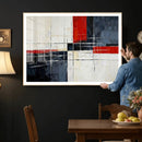 Navy Red Abstract Wall Art Canvas Print, Modern Luxury by MyGreatCanvas | Canvas Wall Art Prints | Photo Prints & Wall Decor