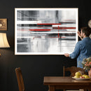 Gray Red Abstract Wall Art Canvas Print, Modern Abstract by MyGreatCanvas | Canvas Wall Art Prints | Photo Prints & Wall Decor