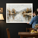 Abstract Landscape Wall Art Canvas Print, Modern Lake by MyGreatCanvas | Canvas Wall Art Prints | Photo Prints & Wall Decor