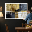 Gold Navy Abstract Wall Art Canvas Print, Modern Luxury by MyGreatCanvas | Canvas Wall Art Prints | Photo Prints & Wall Decor