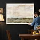 Muted Watercolor Hill Landscape Print — Beige Taupe Cloudy by MyGreatCanvas | Canvas Wall Art Prints | Photo Prints & Wall Decor