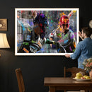 Graffiti Baseball Player Street Art Wall Art Canvas Print by MyGreatCanvas | Canvas Wall Art Prints | Photo Prints & Wall Decor