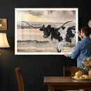 Texas Longhorn Bull Rustic Wall Art Canvas Print by MyGreatCanvas | Canvas Wall Art Prints | Photo Prints & Wall Decor