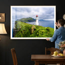 Coastal Lighthouse Wall Art Canvas Print, Cliffside Ocean by MyGreatCanvas | Canvas Wall Art Prints | Photo Prints & Wall Decor