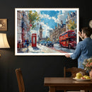 London City Street Wall Art Canvas Print, Big Ben & Red Bus by MyGreatCanvas | Canvas Wall Art Prints | Photo Prints & Wall Decor