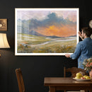 Mountain Sunset Wall Art Canvas Print Vintage Landscape by MyGreatCanvas | Canvas Wall Art Prints | Photo Prints & Wall Decor