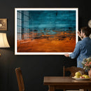 Teal Orange Abstract Wall Art Canvas Print Modern Large by MyGreatCanvas | Canvas Wall Art Prints | Photo Prints & Wall Decor