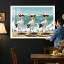 Funny Seagull Wall Art Canvas Print Beach Birds With by MyGreatCanvas | Canvas Wall Art Prints | Photo Prints & Wall Decor