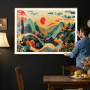 Yayoi Kusama Boho Mountain Landscape Large Wall Art, by MyGreatCanvas | Canvas Wall Art Prints | Photo Prints & Wall Decor