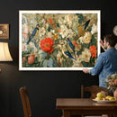 Vintage Birds and Flowers Wall Art Canvas Print, Botanical by MyGreatCanvas | Canvas Wall Art Prints | Photo Prints & Wall Decor