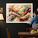 Geometric Abstract Wall Art Canvas Print, Orange Blue by MyGreatCanvas | Canvas Wall Art Prints | Photo Prints & Wall Decor