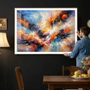 Lyrical Abstraction Wall Art Canvas Print, Orange Blue by MyGreatCanvas | Canvas Wall Art Prints | Photo Prints & Wall Decor
