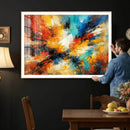 Lyrical Abstract Wall Art Canvas Print, Orange Blue Abstract by MyGreatCanvas | Canvas Wall Art Prints | Photo Prints & Wall Decor