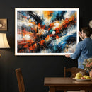 Geometric Abstract Wall Art Canvas Print, Orange Blue by MyGreatCanvas | Canvas Wall Art Prints | Photo Prints & Wall Decor