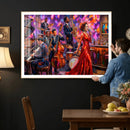 Jazz Band Canvas Wall Art — Jazz Club Singer Saxophone Print by MyGreatCanvas | Canvas Wall Art Prints | Photo Prints & Wall Decor