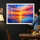 Colorful Knife Ocean Sunset Canvas — Orange Pink Teal by MyGreatCanvas | Canvas Wall Art Prints | Photo Prints & Wall Decor