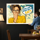 Pop Art Print Bathroom Sign Wall Art Canvas Print — Funny by MyGreatCanvas | Canvas Wall Art Prints | Photo Prints & Wall Decor