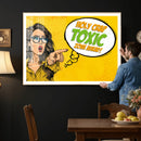 Pop Art Print Bathroom Sign Wall Art Canvas Print — Funny by MyGreatCanvas | Canvas Wall Art Prints | Photo Prints & Wall Decor