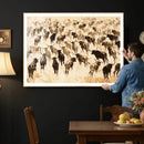 Texas Longhorn Sepia Canvas Wall Art, Western Cattle by MyGreatCanvas | Canvas Wall Art Prints | Photo Prints & Wall Decor