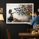 Banksy Butterfly Girl Wall Art Canvas Print, Framed Street by MyGreatCanvas | Canvas Wall Art Prints | Photo Prints & Wall Decor