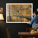 Gustav Klimt Golden Cityscape Wall Art Canvas Print, Framed by MyGreatCanvas | Canvas Wall Art Prints | Photo Prints & Wall Decor