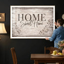 Home Sweet Home Wall Art Canvas Print, Floral Farmhouse by MyGreatCanvas | Canvas Wall Art Prints | Photo Prints & Wall Decor