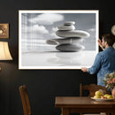 Zen Stone Wall Art Canvas Print, Balanced Rock Stack Framed by MyGreatCanvas | Canvas Wall Art Prints | Photo Prints & Wall Decor